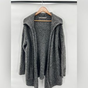 ATHLETA Womens Mill Valley CARDIGAN Merino Wool
Sz L Black Gray Hooded